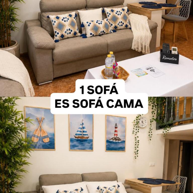 BRISA MARINA - A 50m de la playa - Centro Águilas - WiFi & AC - Casa con 1 dormitorio - 4