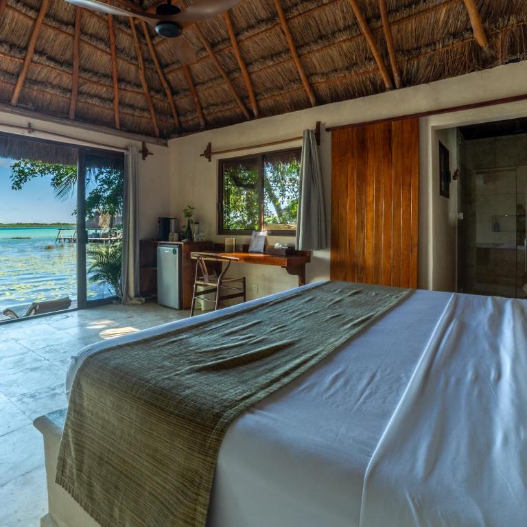 Yayum Bacalar - Zimmer mit Kingsize-Bett und Seeblick - 6