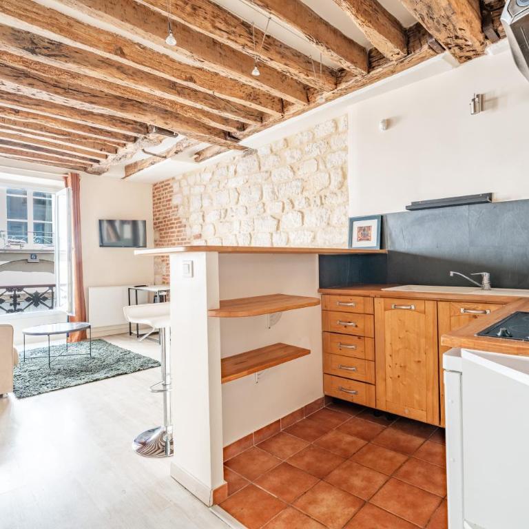 Elegant Design Studio & Montorgueil & Air Conditioning - Apartamento Deluxe de 1 dormitorio - 5