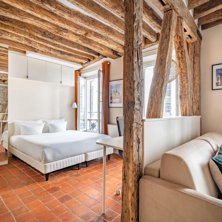 Elegant Design Studio & Montorgueil & Air Conditioning - Apartamento Deluxe de 1 dormitorio - 1
