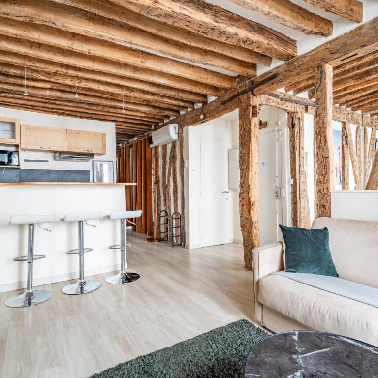 Elegant Design Studio & Montorgueil & Air Conditioning - Apartamento Deluxe de 1 dormitorio - 8