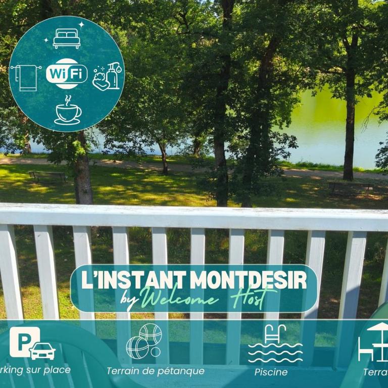 L'instant Montdesir, 4 pers, Piscine et Lac - Apartment mit Seeblick - 1