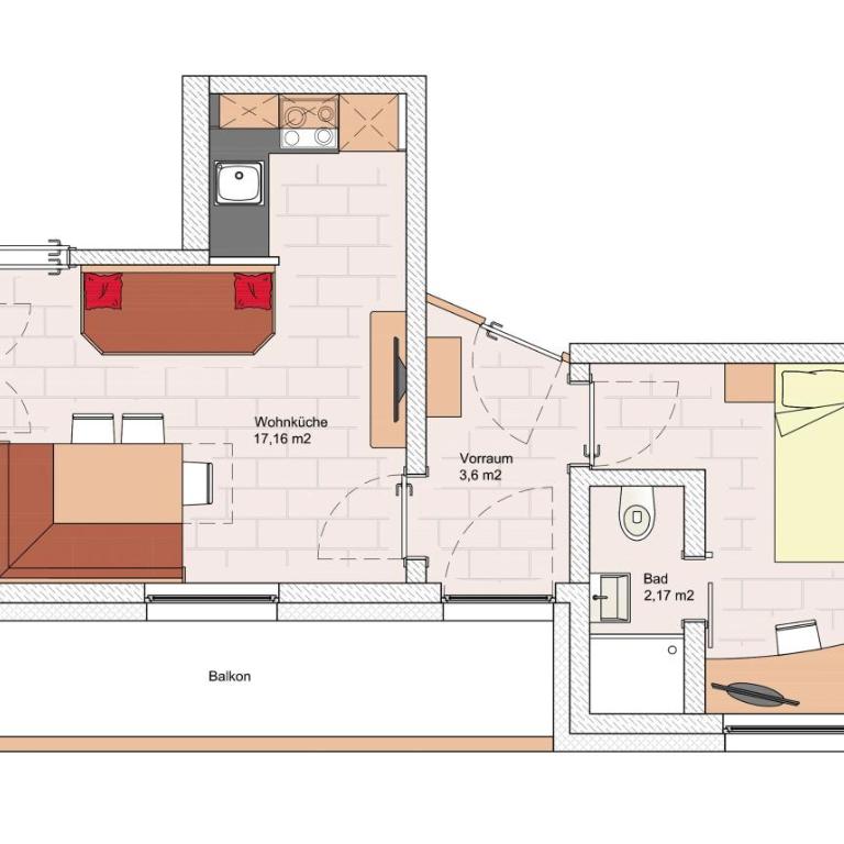 Silberkrug - Apartment mit 1 Schlafzimmer - 10