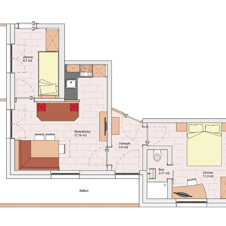 Silberkrug - Apartment mit 2 Schlafzimmern - 9