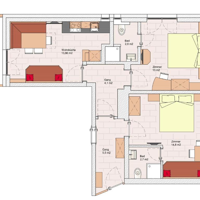 Silberkrug - Apartment mit 2 Schlafzimmern - 7