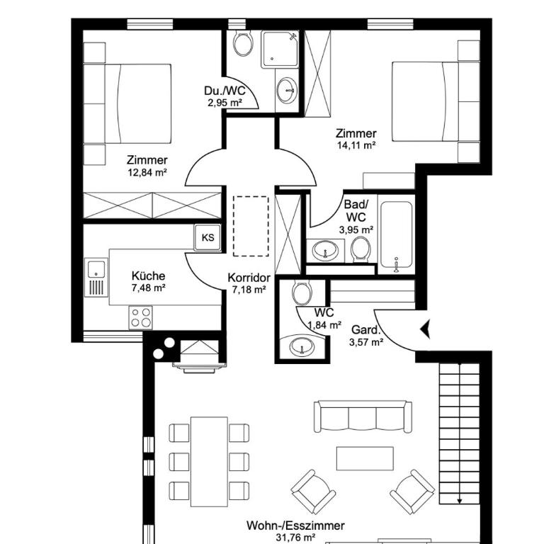 Chesa Mira Margna B5 - Apartment mit Blick auf die Berge - 13