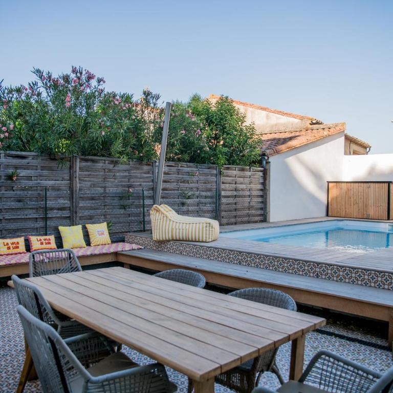 Maison Nomade piscine privée, parking et clim - Haus mit 3 Schlafzimmern - 63