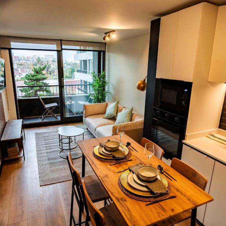Chic 1BR in Nunoa Cozy Balcony Pool Access - Apartamento - 7