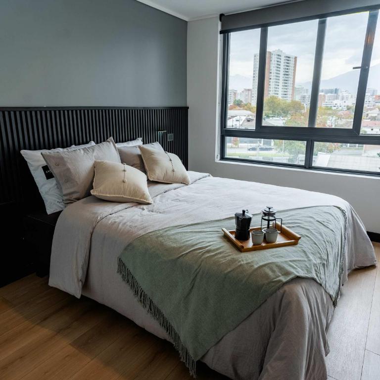Chic 1BR in Nunoa Cozy Balcony Pool Access - Apartamento - 11