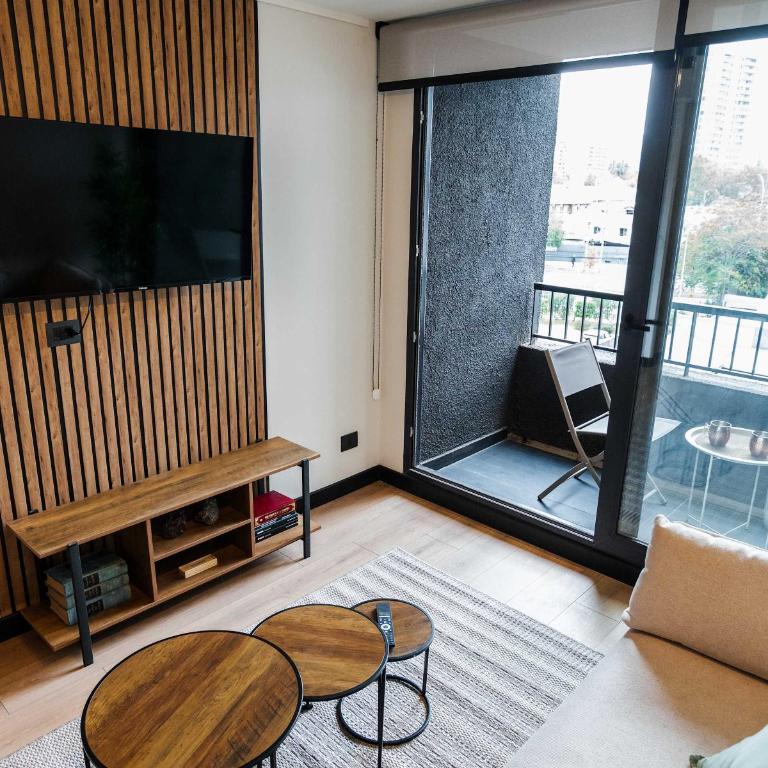 Chic 1BR in Nunoa Cozy Balcony Pool Access - Apartamento - 21