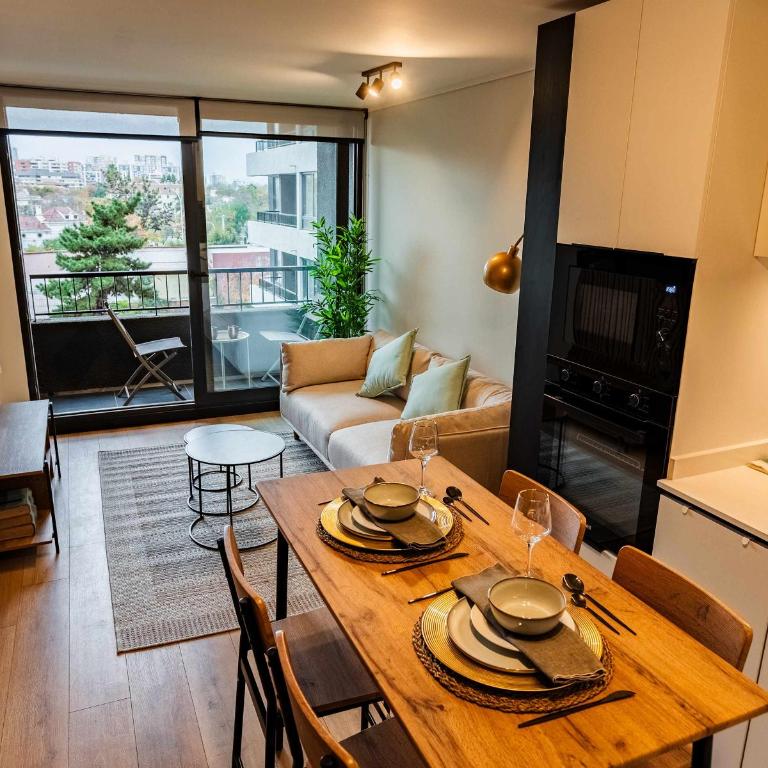 Chic 1BR in Nunoa Cozy Balcony Pool Access - Apartamento - 20