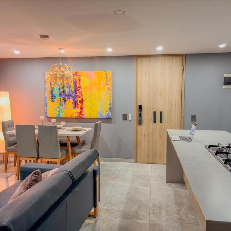 3br apt AC with pool gym sauna, Bbq 10 min Poblado - Apartamento de 3 dormitorios - 2