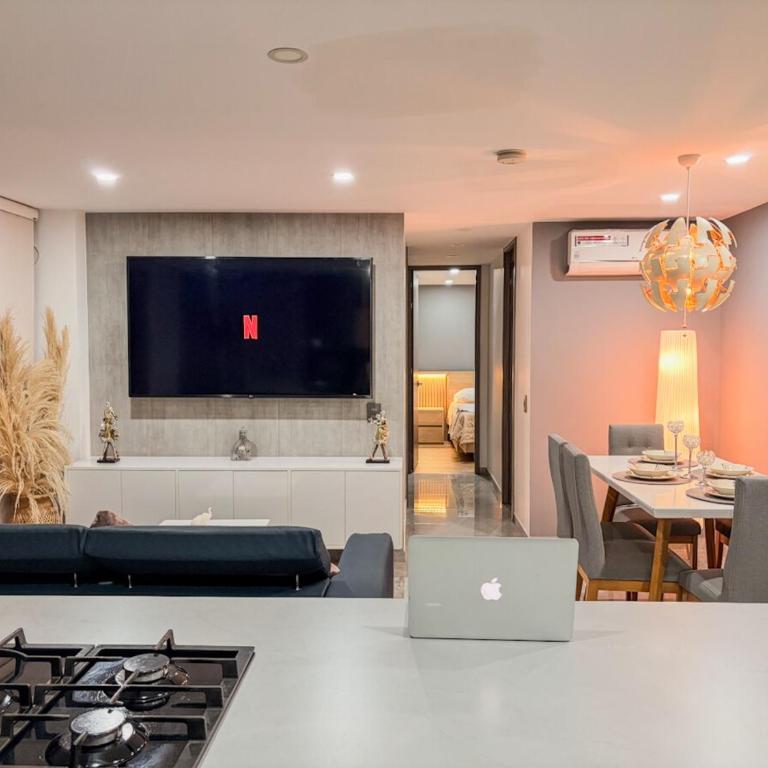 3br apt AC with pool gym sauna, Bbq 10 min Poblado - Apartamento de 3 dormitorios - 58