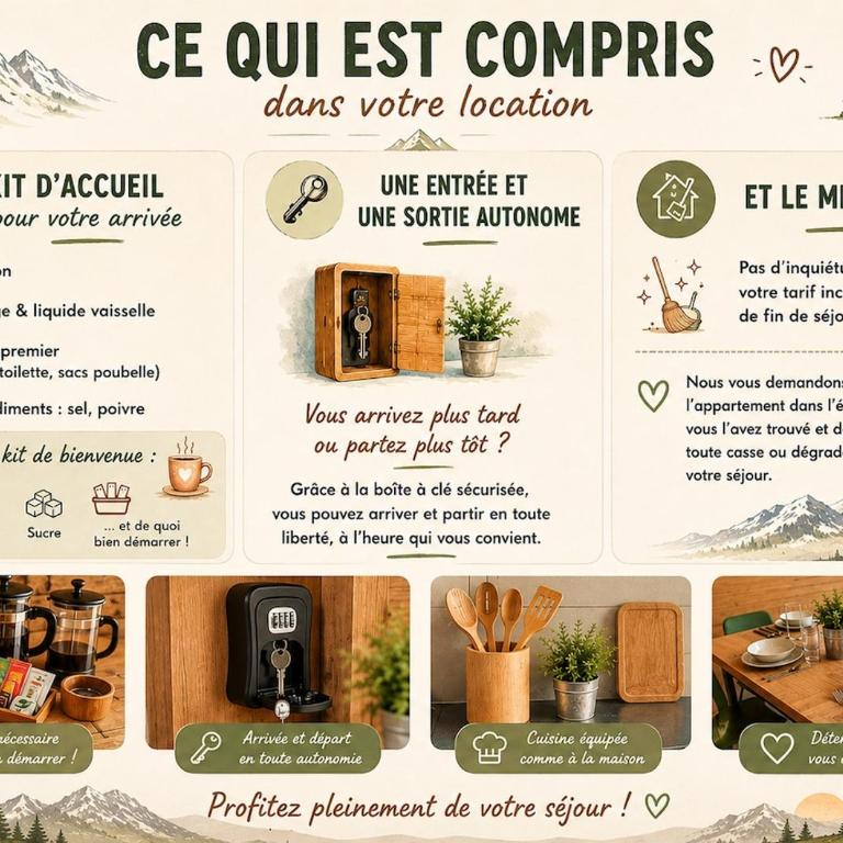 Studio chaleureux au coeur des Carroz - Apartment mit 1 Schlafzimmer - 6