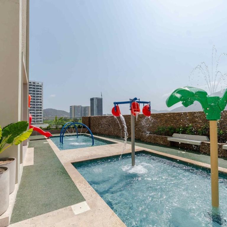 Moderno Apto PetFriendly Vista al Mar y La Montaña Apto 623 Bello Horizonte 1 - Apartamento de 1 dormitorio - 38
