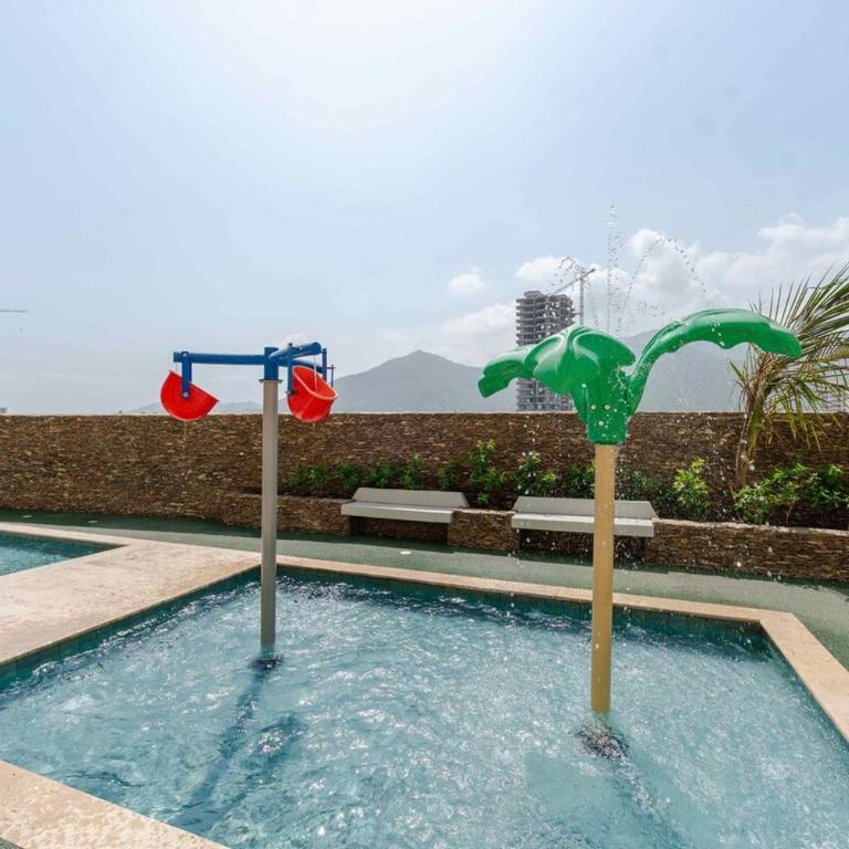 Moderno Apto PetFriendly Vista al Mar y La Montaña Apto 623 Bello Horizonte 1 - Apartamento de 1 dormitorio - 49