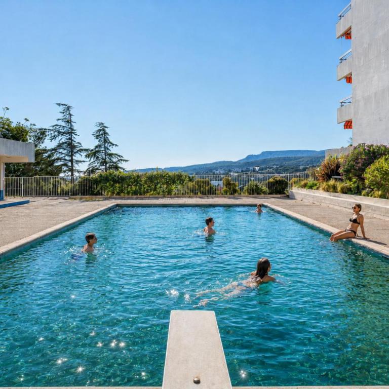 GALETS BLEUS -Vu Mer-Piscine-Clim-Fibre- - Appartement - 2