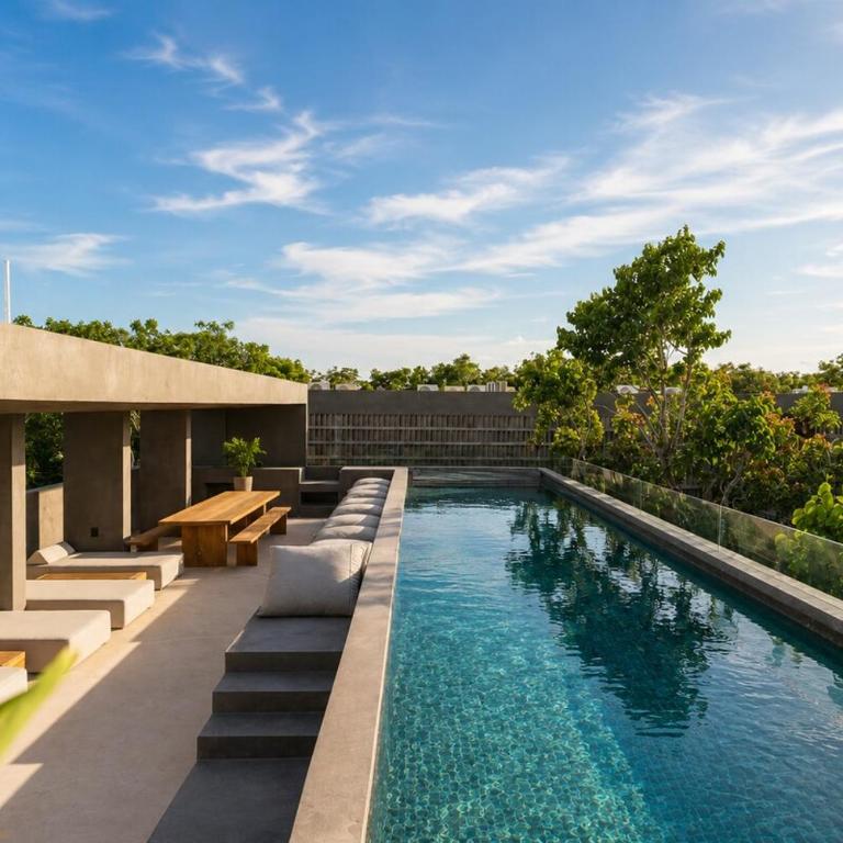 Romantic jungle studio with Rooftop pool fast Wifi - Apartamento de 1 dormitorio - 4