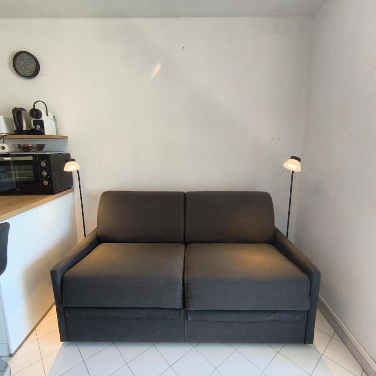 Studio cabine, Plage à 5 min, loggia et parking - Appartement 1 Chambre - 7