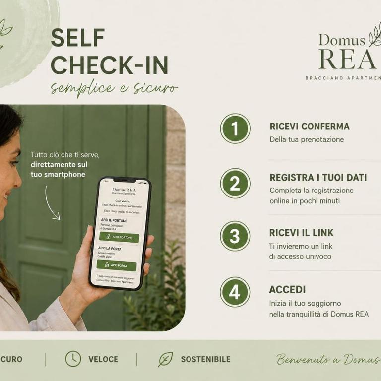 Domus REA Bracciano - Self Check-in H24 - Appartamento con 1 Camera da Letto e Terrazza - 11