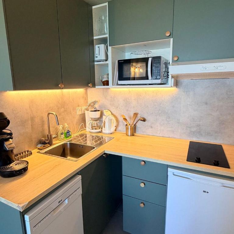 Appartement 2 pièces, 5 pers, au pied des pistes avec vue vallée - Appartement 1 Chambre - 5