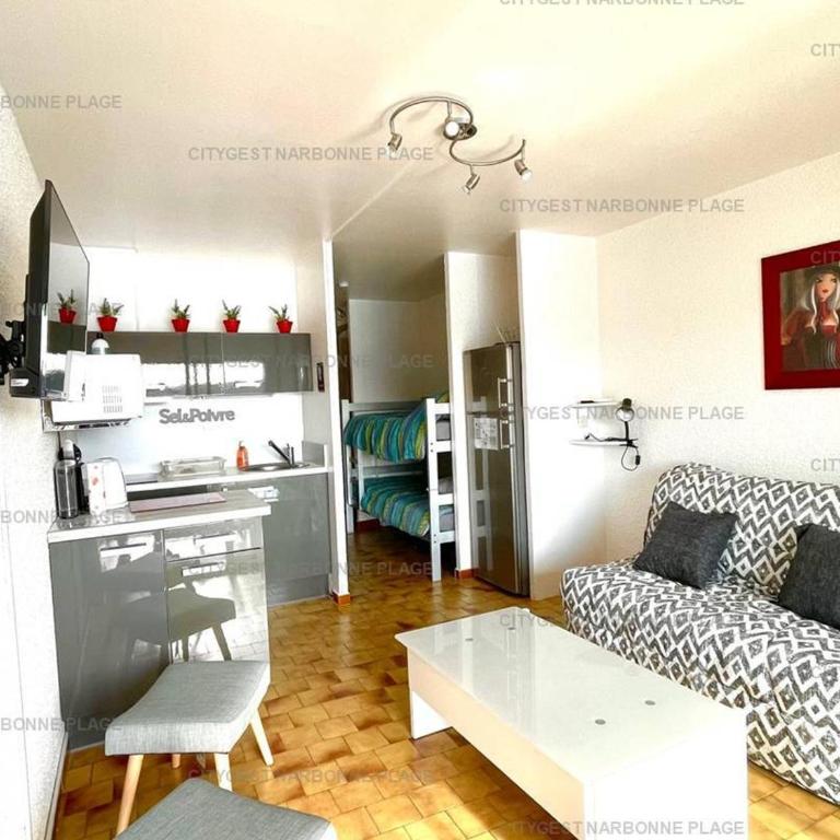 Studio 4 Pers avec Clim et Parking, Gruissan Port - FR-1-619-136 - Studio - 14