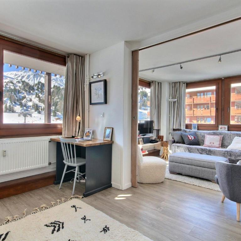 Appartement rénové 64m², 6 pers, balcon, accès Wi-Fi, pistes - Appartement 1 Chambre - 6