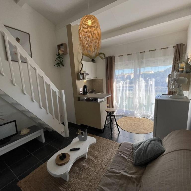 Studio mezzanine 4 couchages, animaux admis, parking sécurisé, proche commerces - FR-1-106-85 - Apartment - 12