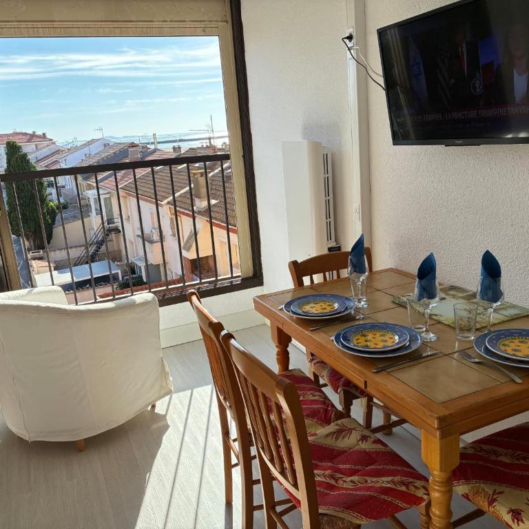 Studio cabine 18, vue mer, à 30m de la plage, avec linge de lit et ménage inclus - Apartment mit 1 Schlafzimmer - 3