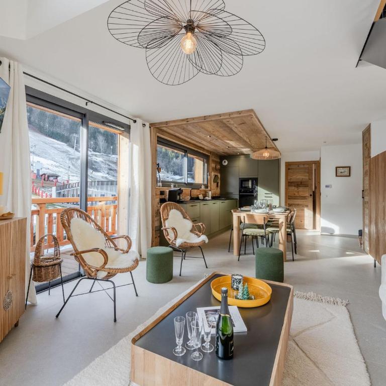 Morzine: Appartement moderne 8 pers, ski-in/ski-out, 72m², parking, wifi - FR-1-754-108 - Apartment - 4
