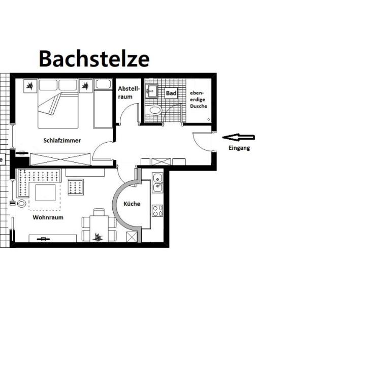 Haus Sonnenwinkel 2-Raum-Wohnung Bachstelze - Appartamento con Terrazza - 6