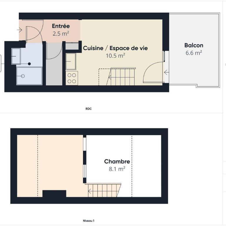250m de la plage - Studio pour 2 - Balcon - Studio - 15