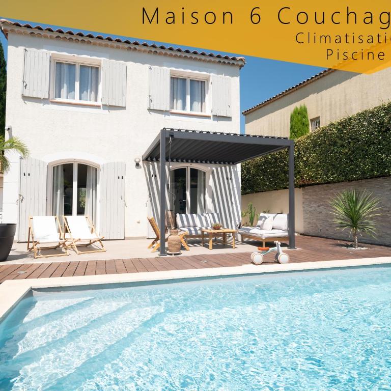 Magnifique villa avec piscine,climatisation, terrasse idéal pour 6 personnes - Villa avec Piscine Privée - 1