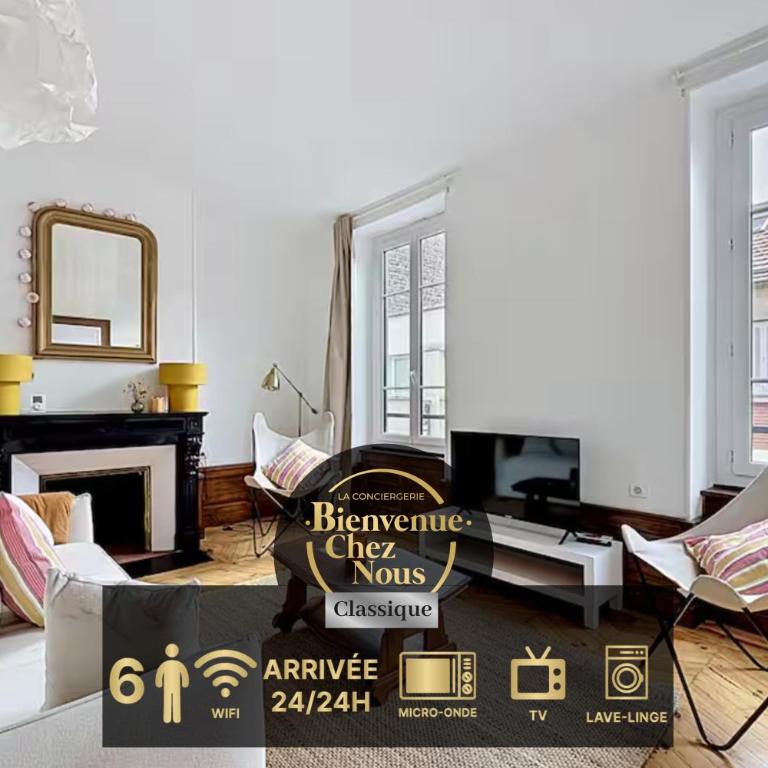 Hyper Centre Cachet ancien 6 voyageurs wifi ! - Appartamento con 2 Camere da Letto - 1