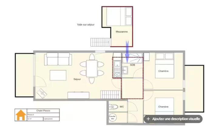 11 Appartements LE CHALET DU PLESSIS de 2 à 10 personnes au cœur du village - Appartement 3 Chambres avec Vue sur la Montagne - 6