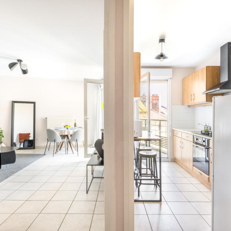 BnGo l Le Cocon Paisible PartDieu l Terrasse, 4p, 1ch, proche Gare PartDieu - Appartamento con 1 Camera da Letto - 18
