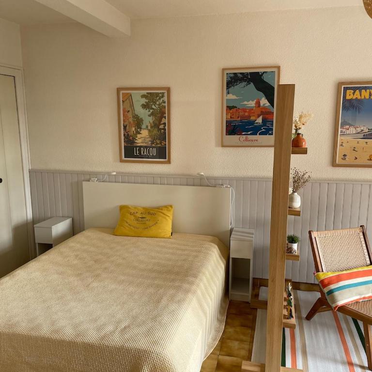 Grand studio proche mer dans résidence calme avec piscine - One-Bedroom Apartment with Terrace - 2