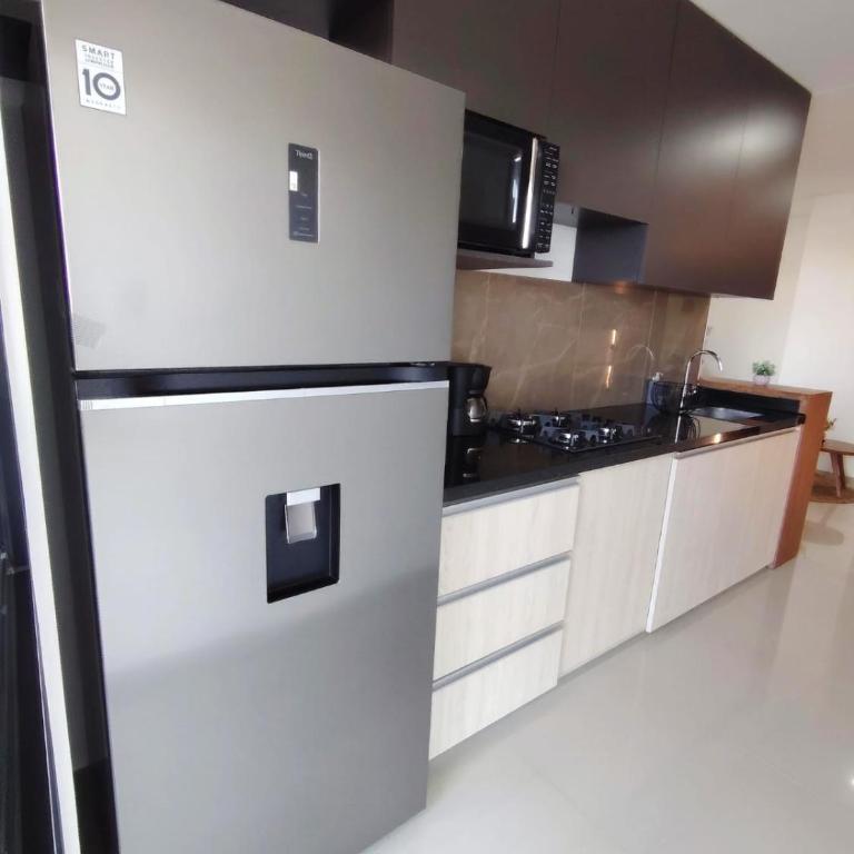 Lujo y confort en Urubó sala de cine, piscina y sauna - One-Bedroom Apartment - 5