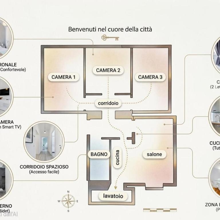 3 Camere - 6 Ospiti - Repubblica Termini - Appartamento con 3 Camere da Letto - 42