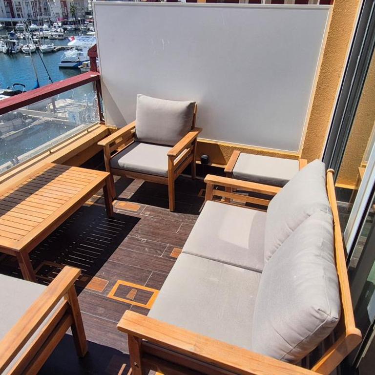 T2, vue imprenable sur le port, parking, clim, wifi - Appartement 1 Chambre - Vue sur Mer - 14