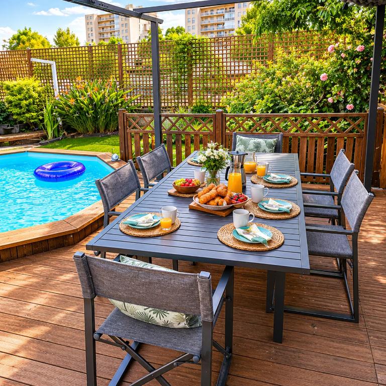 Villa Jasmin - T4, 6P, PK, Clim, Piscine, Terrasse - Villa 3 Chambres - 8