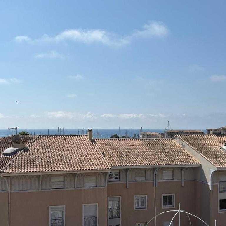 Appartement 1 chambre rénové climatisé, terrasse aperçu mer, garage, dernier étage, port et plage à pieds - Apartment mit 1 Schlafzimmer - 10
