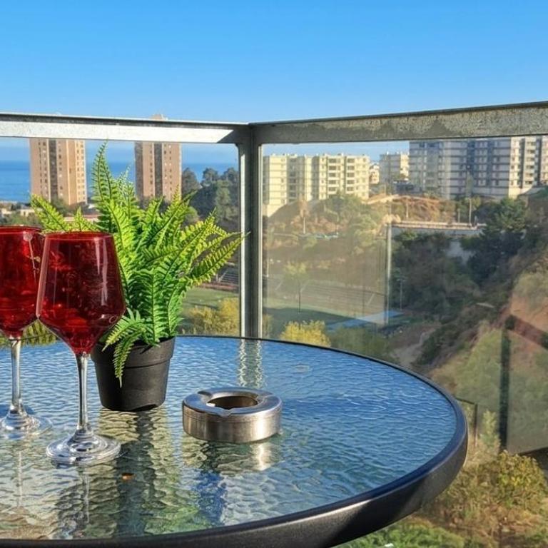 Descansa en Viña, estudio con piscina y terraza - One-Bedroom Apartment - 16