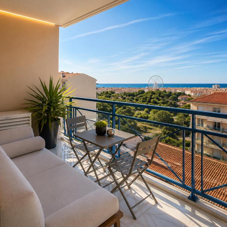 NEREO RIVIERA - Vue Mer - Dernier Étage - 2 Terrasses - 5 Min Plage - Apartment mit 1 Schlafzimmer - 10
