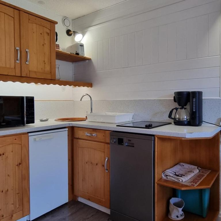 Studio rénové, animaux admis - 4 pers., vue pistes - FR-1-181-2884 - Estudio - 3