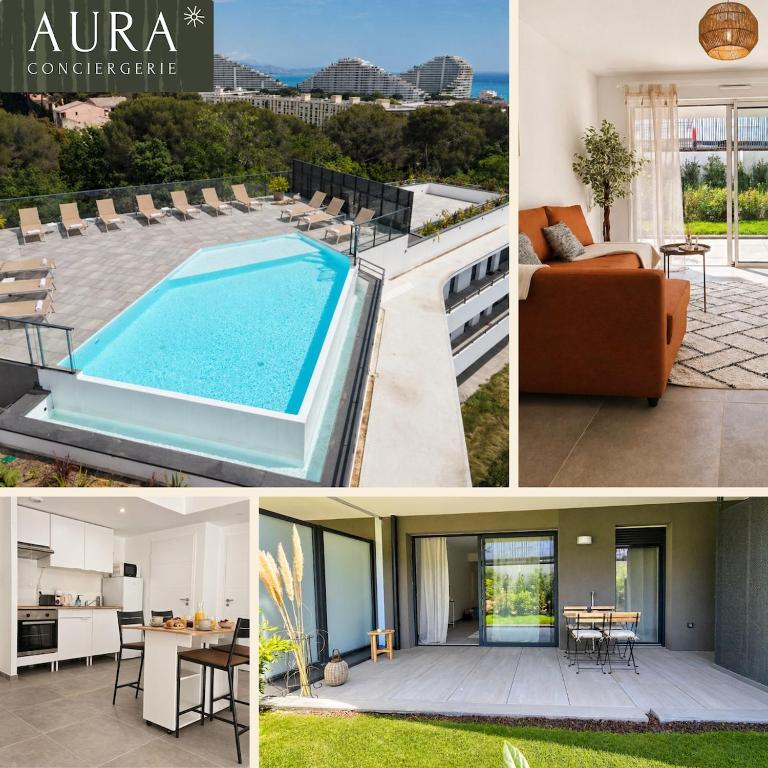 Casa Loubet - Rez-de-jardin avec piscine rooftop, salle de sport & parking privé - BY AURAconciergerie - Apartamento de 1 dormitorio con jardín - 1