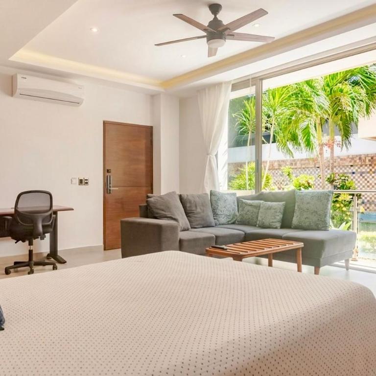 Akbal Loft Ground Floor Pool, gym and coworking 102 - Apartamento Loft de 1 dormitorio - 3