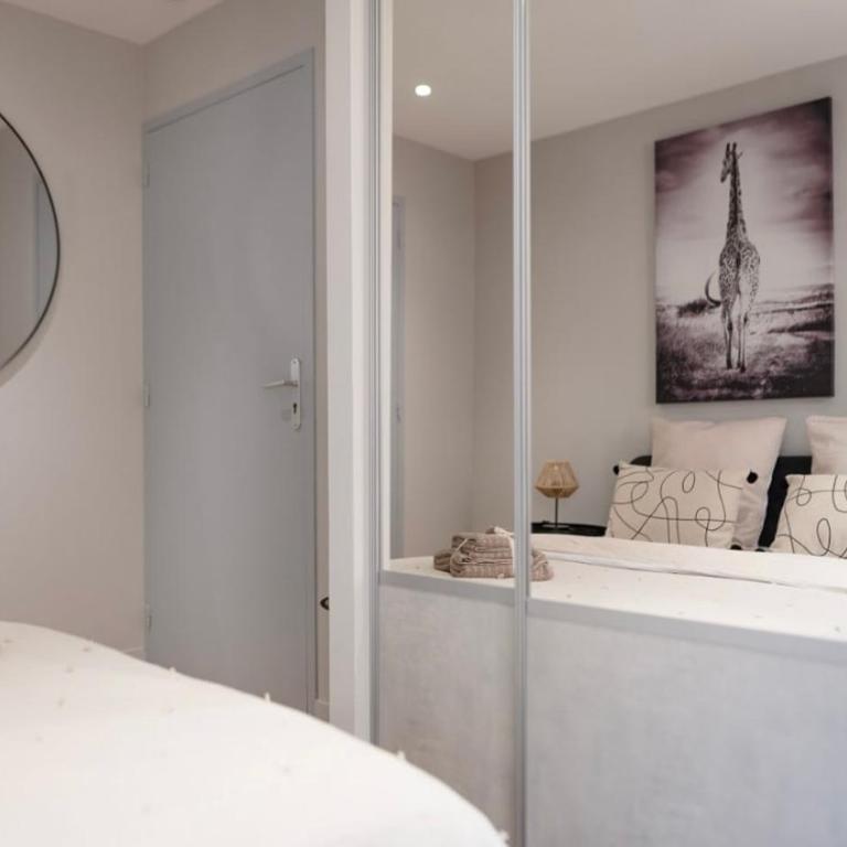 APPARTEMENT LUXUEUX PARKING PRIVÉ WIFI METRO AEROPORT Centre Ville CAMPANS CAFFARELLI - One-Bedroom Apartment - 9