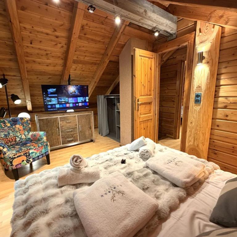 LE RENNE Chalet en bois au calme avec SPA Jacuzzi - Chalet con 3 Camere da Letto - 25