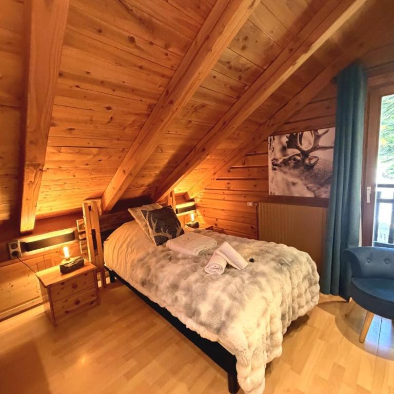 LE RENNE Chalet en bois au calme avec SPA Jacuzzi - Chalet con 3 Camere da Letto - 15
